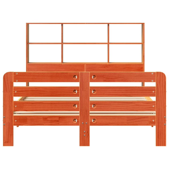 sengeramme uden madras 120x190 cm massivt fyrretræ gyldenbrun