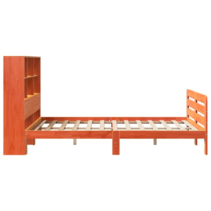 sengeramme uden madras 120x190 cm massivt fyrretræ gyldenbrun