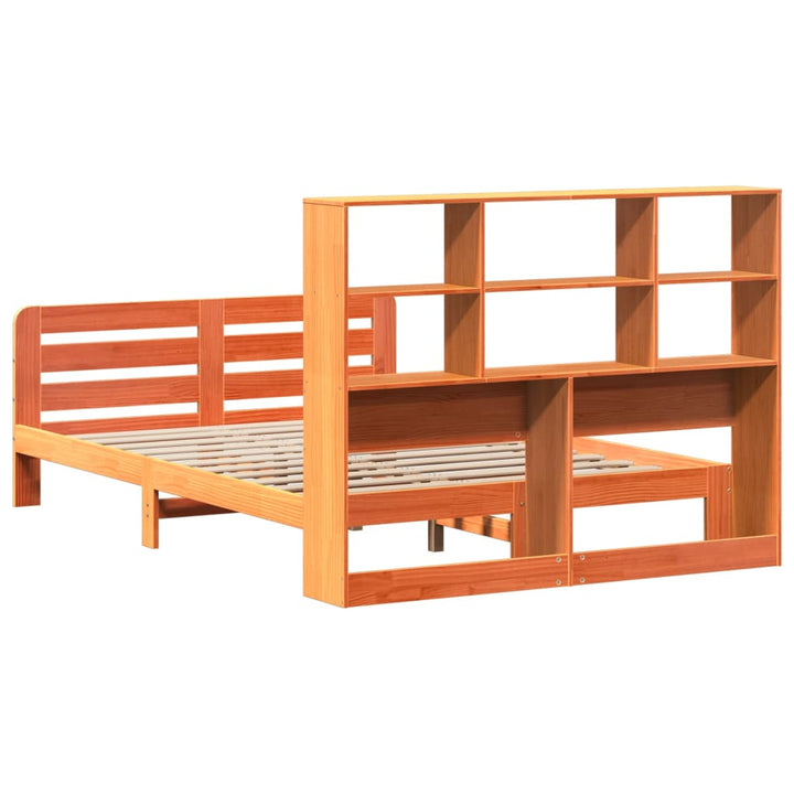 sengeramme uden madras 120x190 cm massivt fyrretræ gyldenbrun