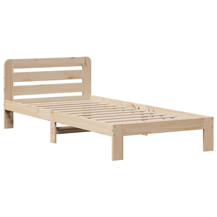 seng med reol uden madras 90x200 cm massivt fyrretræ