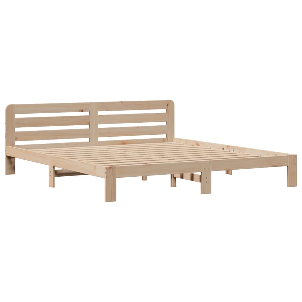 seng med reol uden madras 180x200 cm massivt fyrretræ