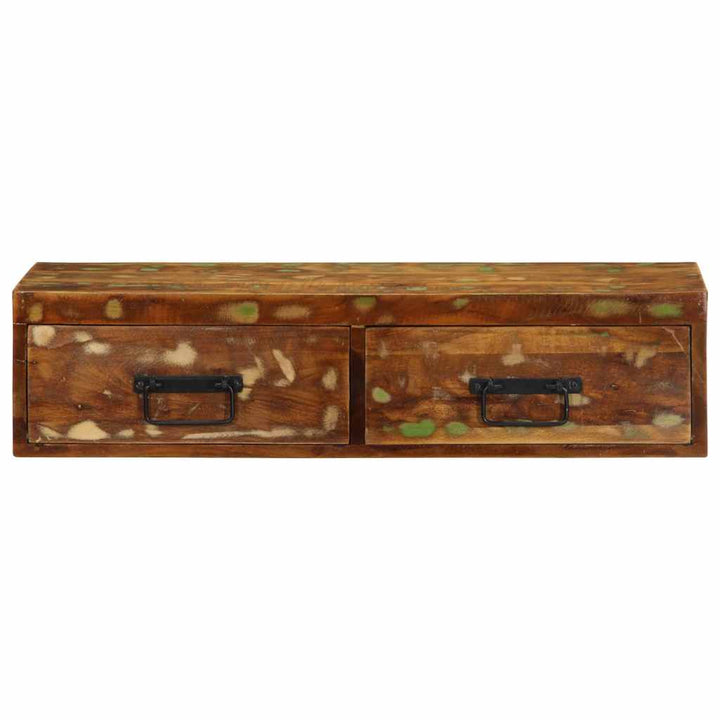 væghængt tv-skab 80x30x19 cm massivt genbrugstræ