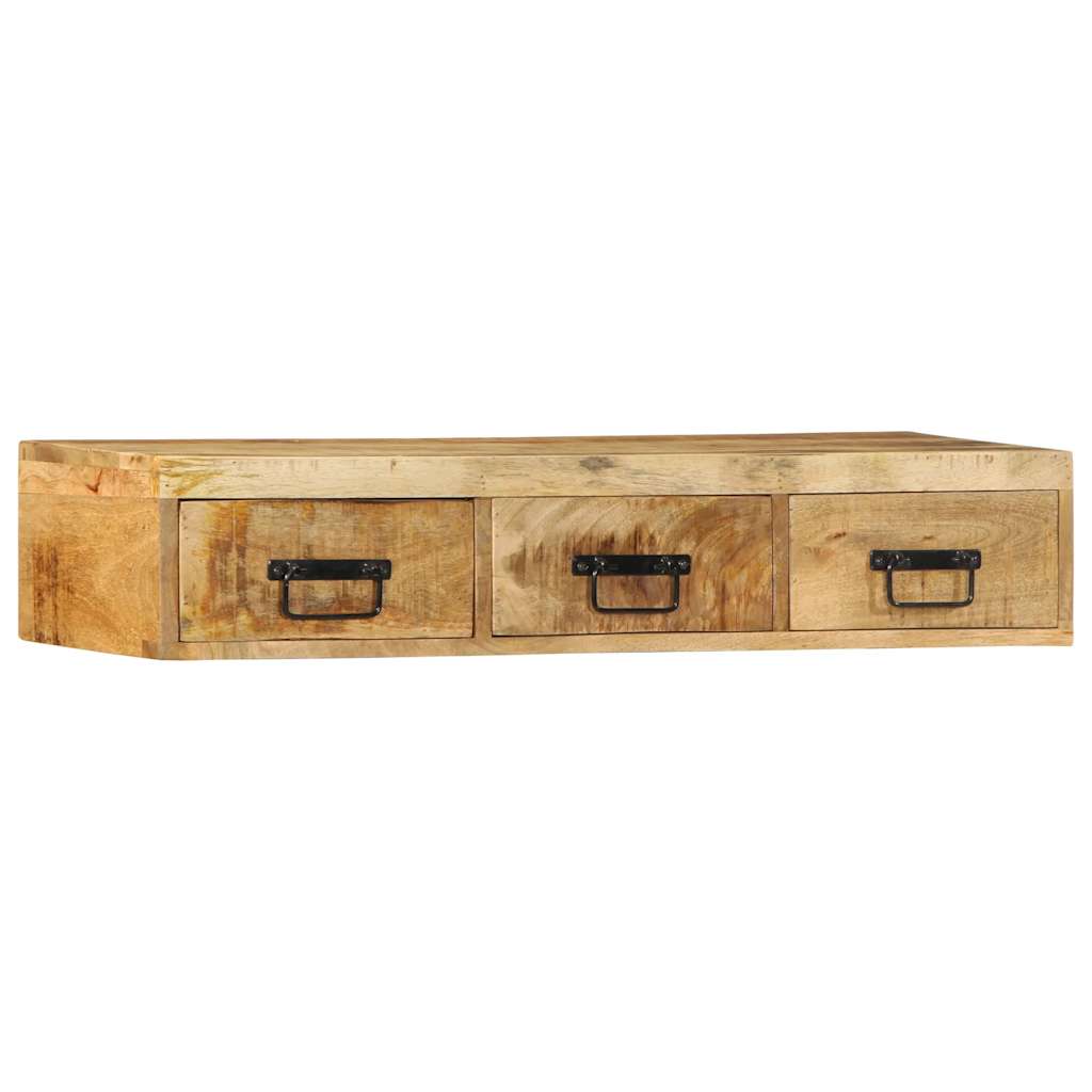 væghængt tv-skab 100x30x19 cm massivt ru mangotræ