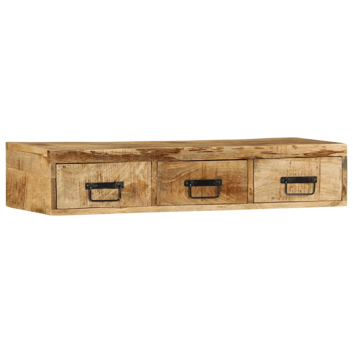 væghængt tv-skab 100x30x19 cm massivt ru mangotræ
