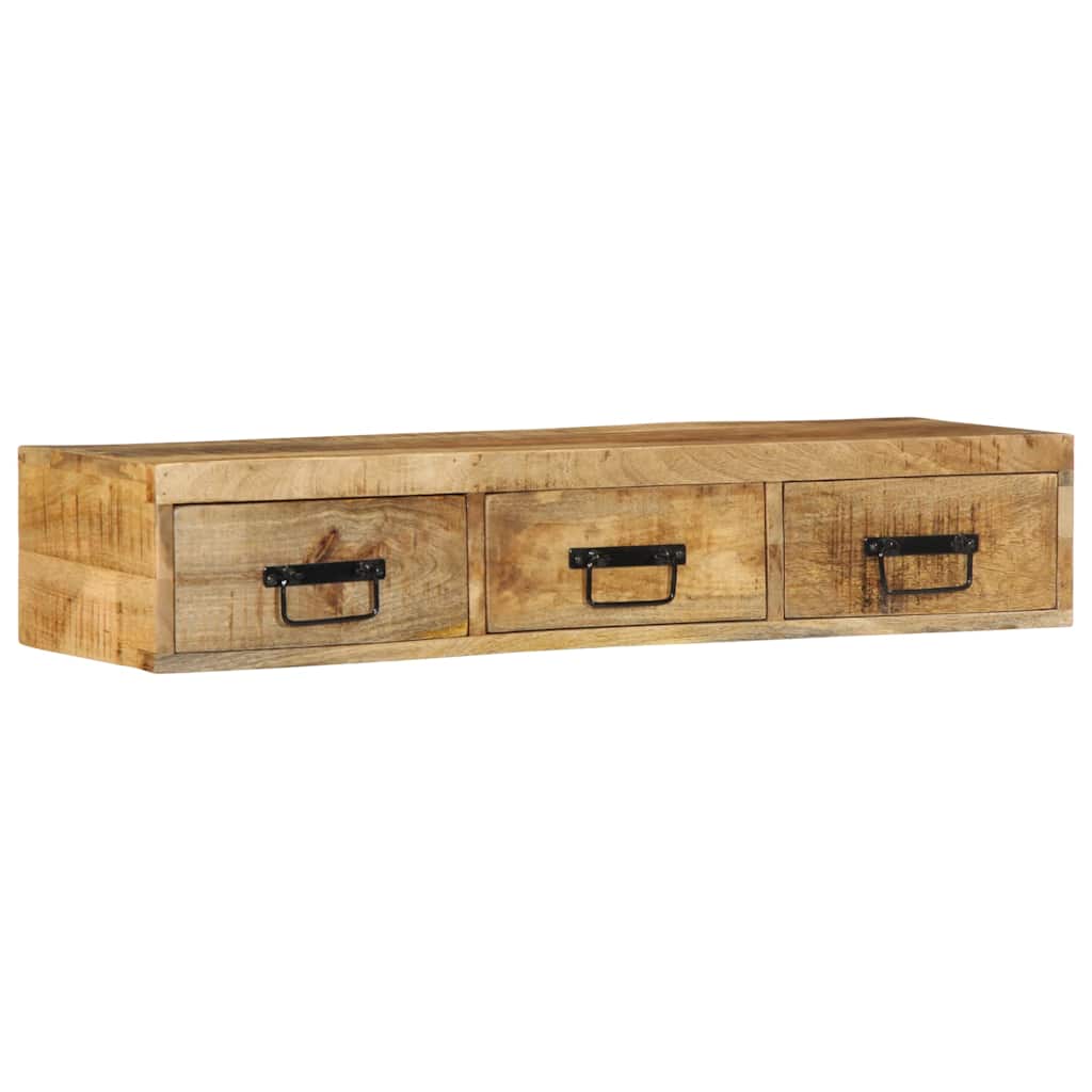 væghængt tv-skab 100x30x19 cm massivt ru mangotræ