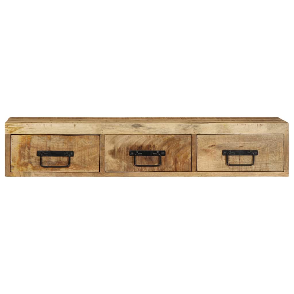 væghængt tv-skab 100x30x19 cm massivt ru mangotræ