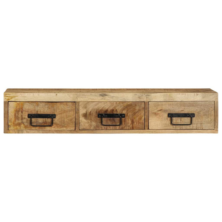 væghængt tv-skab 100x30x19 cm massivt ru mangotræ