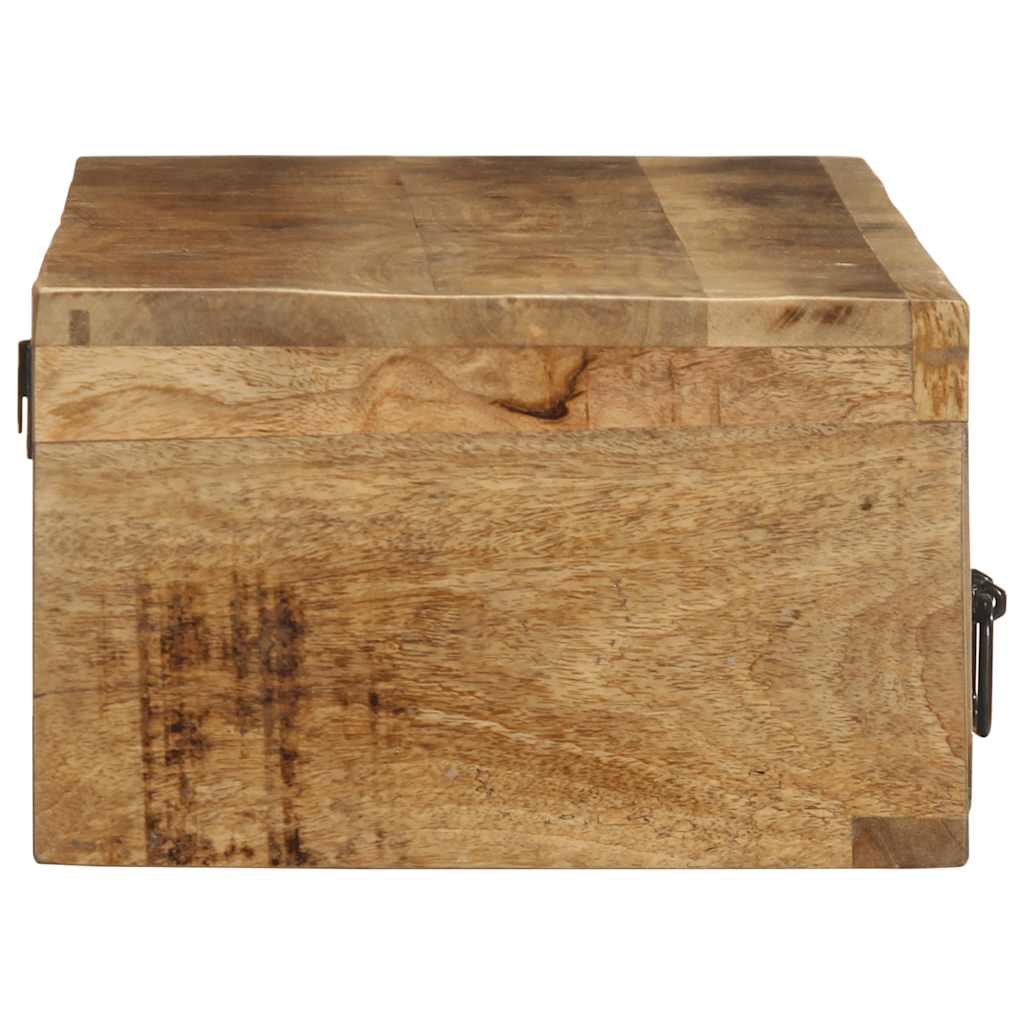 væghængt tv-skab 100x30x19 cm massivt ru mangotræ