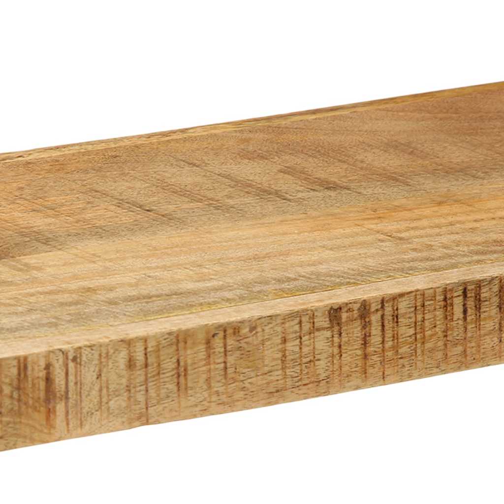 væghylde 110x33x45 cm massivt ru mangotræ