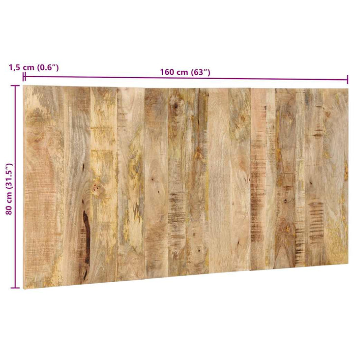 hovedgærde 160 cm massivt ru mangotræ