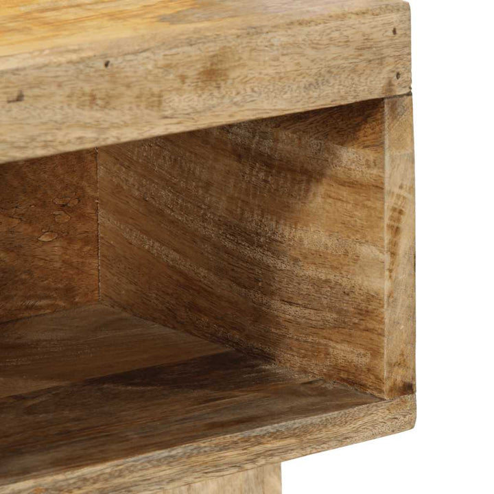 sengebord 50x27x50 cm massivt ru mangotræ
