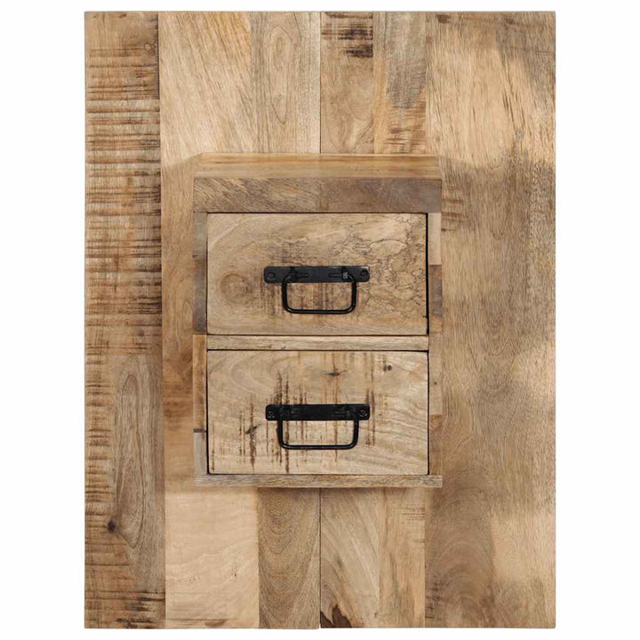 sengeskab 60x32x80 cm massivt ru mangotræ