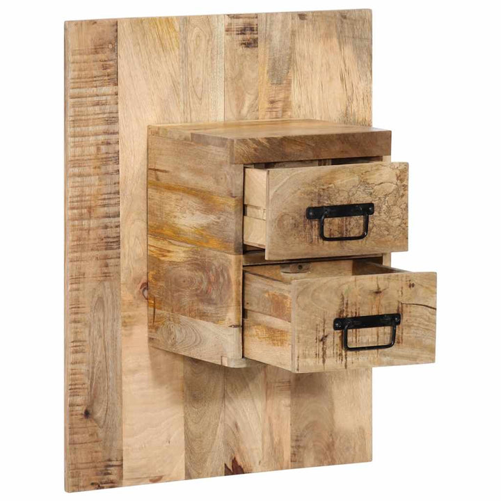sengeskab 60x32x80 cm massivt ru mangotræ