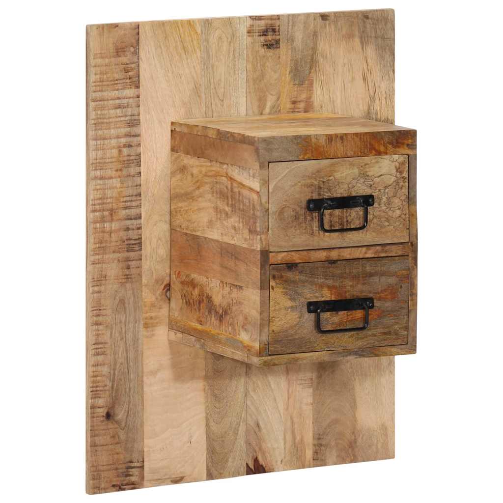 sengeskab 60x32x80 cm massivt ru mangotræ