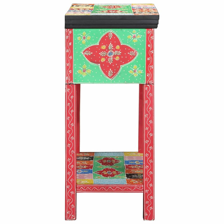 Konsolbord med skuffe med opbevaring Flerfarvet 80 x 35 x 76 cm