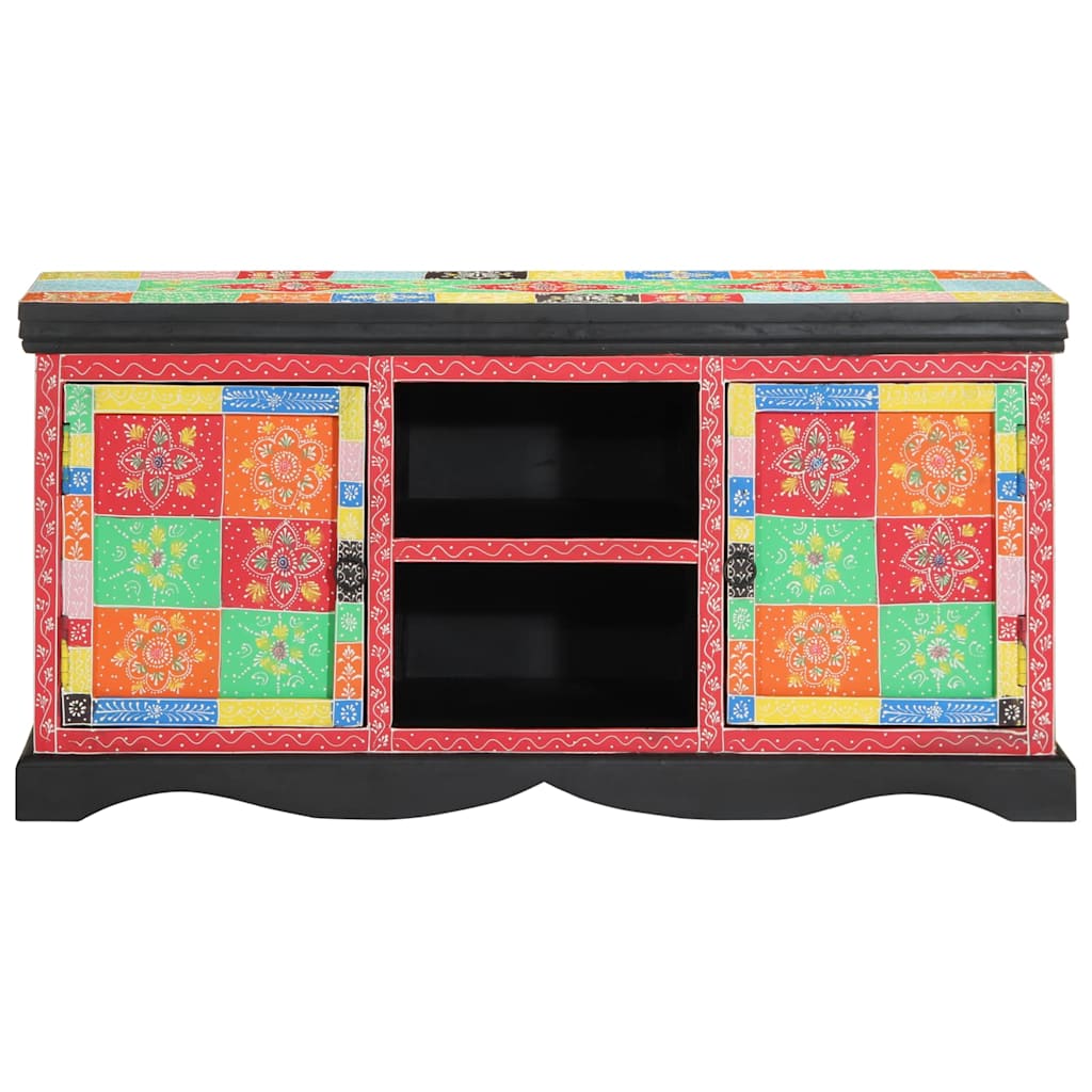 TV-skab Flerfarvet 100 x 35 x 50 cm Massivt mangotræ