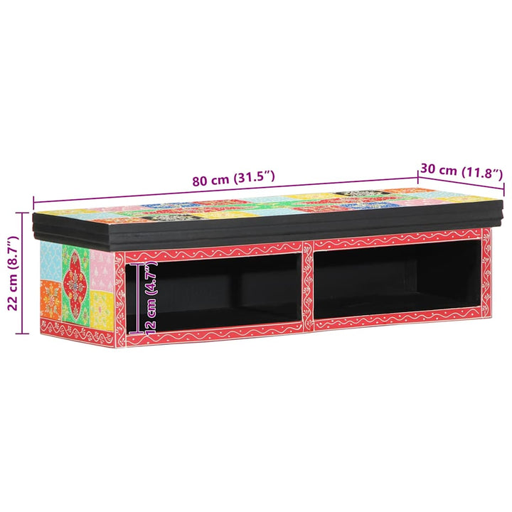 TV-skab Flerfarvet 80 x 30 x 22 cm Konstrueret træ