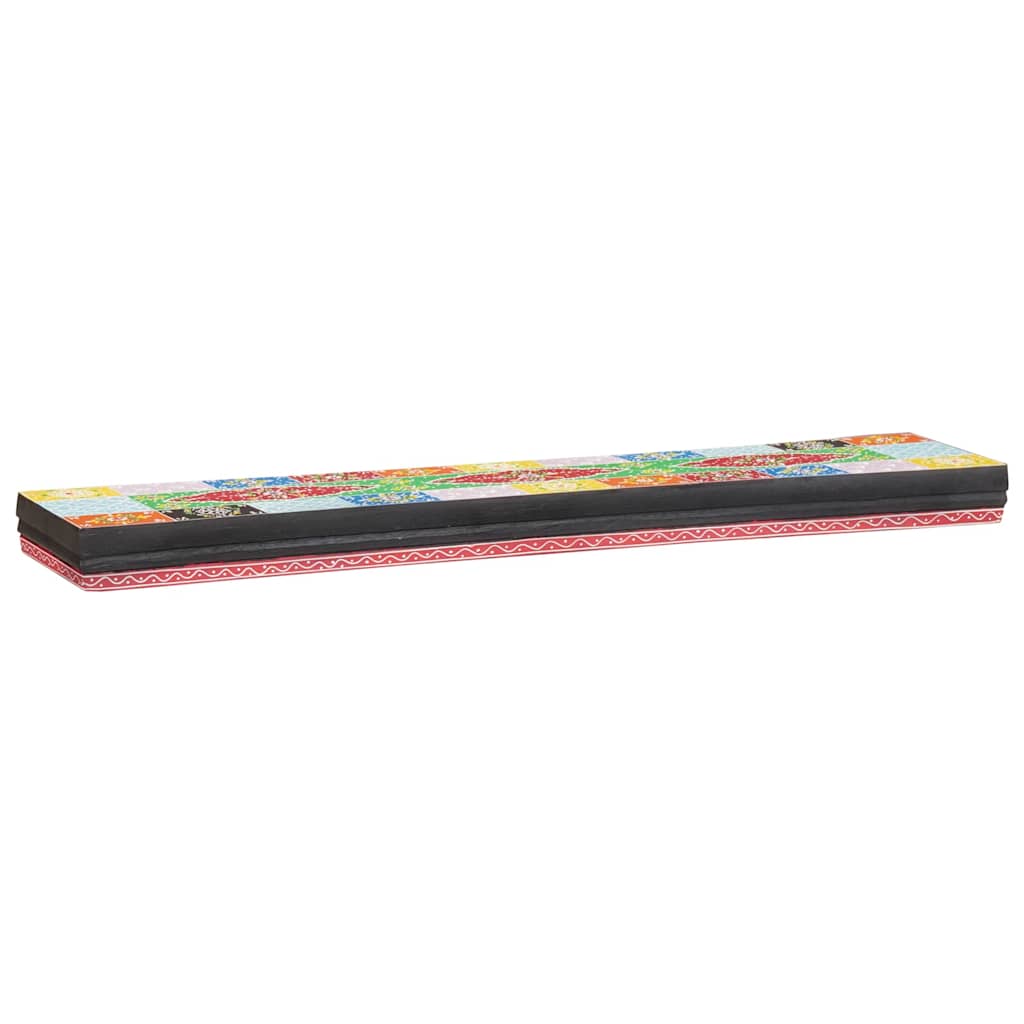 Væghylder 3 pcs Flerfarvet 100 x 20 x 6 cm Massivt mangotræ