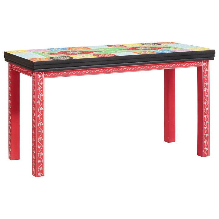 Endebord 2 pcs Flerfarvet Massivt Mango Træ og Ingeniørtræ