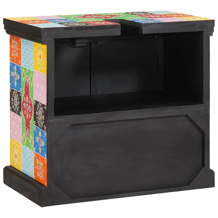 Vaskeskab med opbevaring Brun 60 x 35 x 55 cm Massivt mangotræ