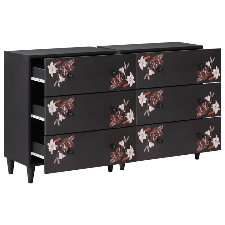 Opbevaringsskabe 2 stk. 120 x 33 x 75 cm Massivt mangotræ