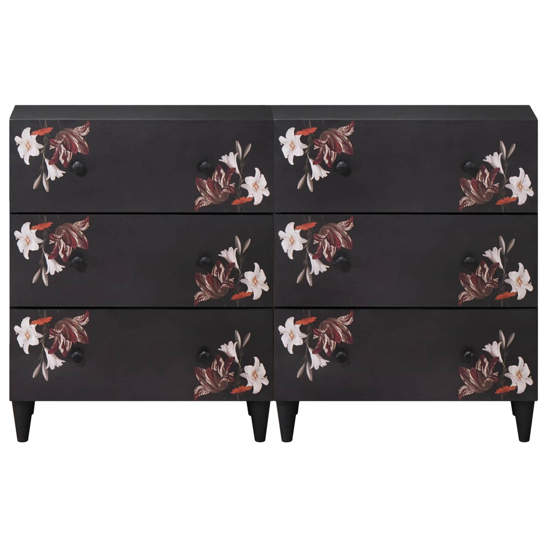 Opbevaringsskabe 2 stk. 120 x 33 x 75 cm Massivt mangotræ