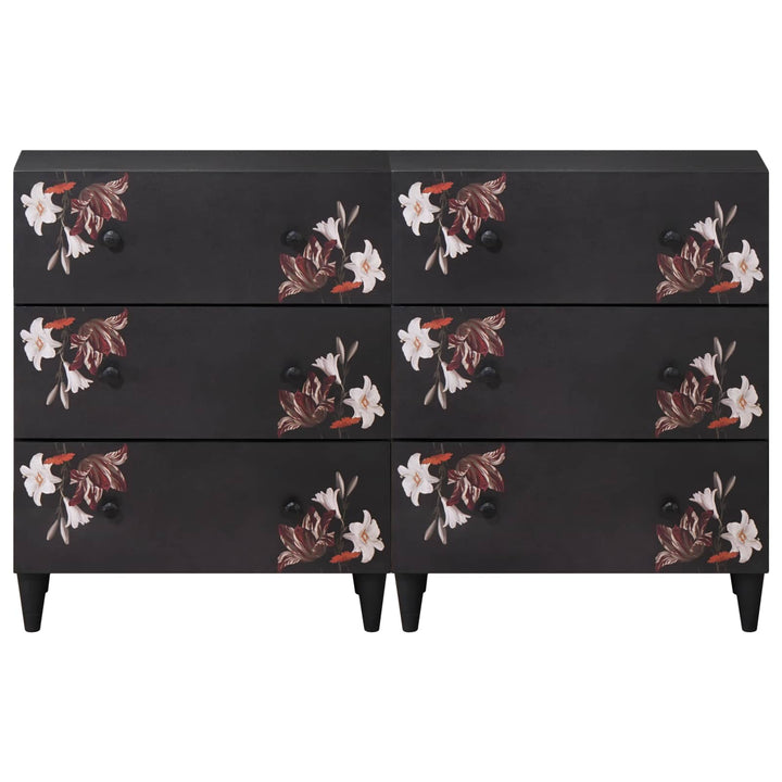 Opbevaringsskabe 2 stk. 120 x 33 x 75 cm Massivt mangotræ