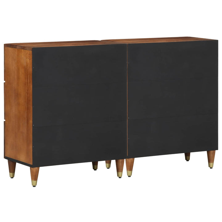 Sideboard 2 pcs honningfarvet 60 x 33 x 75 cm Massivt mangotræ