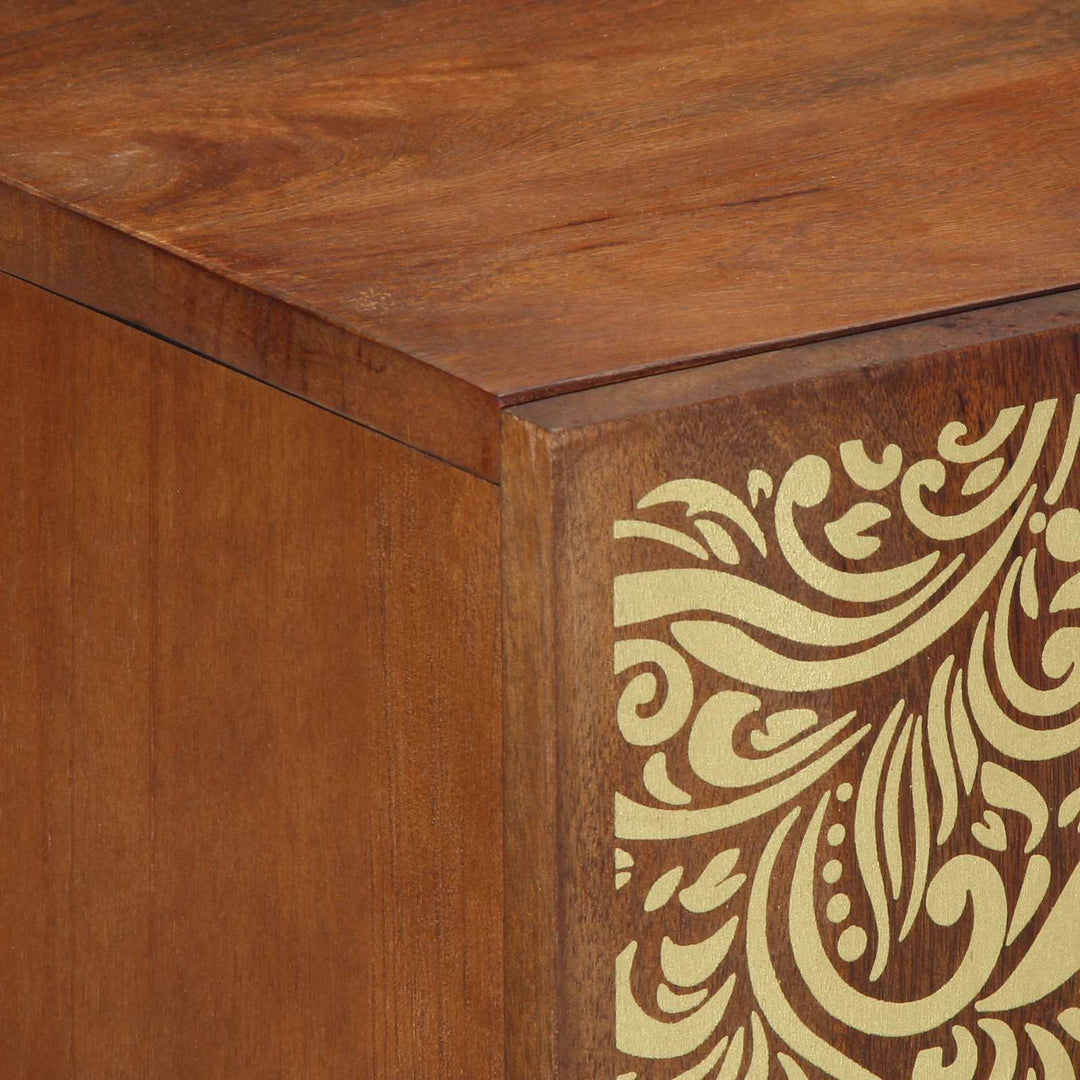 Badeværelsesskabsæt med dør 3 pcs Honningbrun Massivt mangotræ