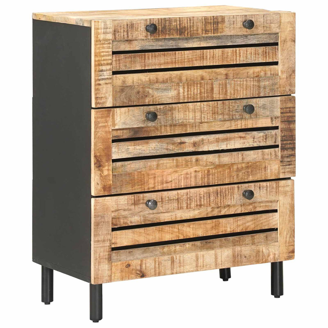 Opbevaringsskabe 2 stk. 120 x 33 x 75 cm Massivt mangotræ
