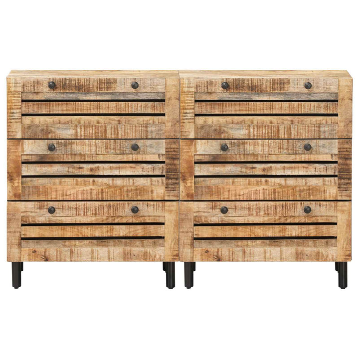 Opbevaringsskabe 2 stk. 120 x 33 x 75 cm Massivt mangotræ
