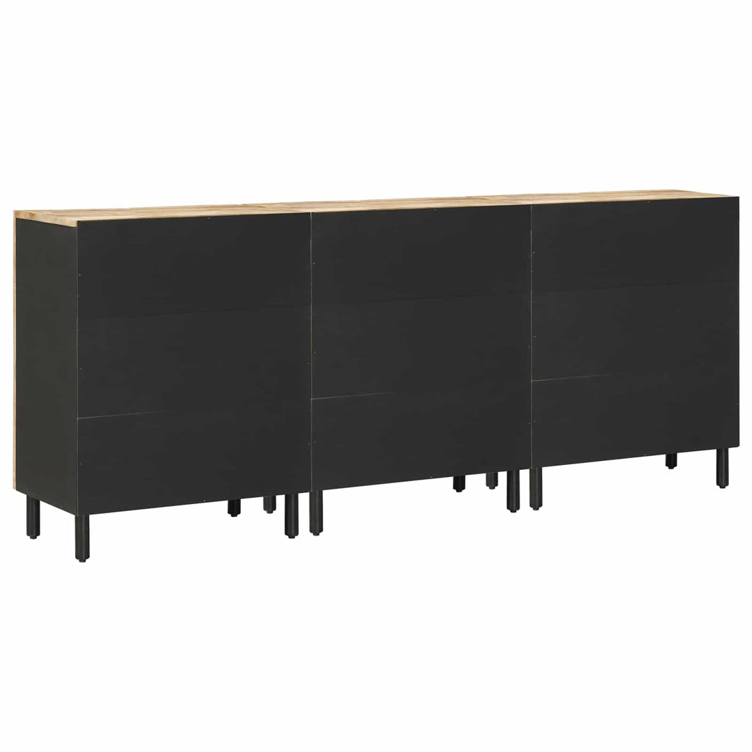 Opbevaringsskabe 3 stk. 180 x 33 x 75 cm Massivt mangotræ