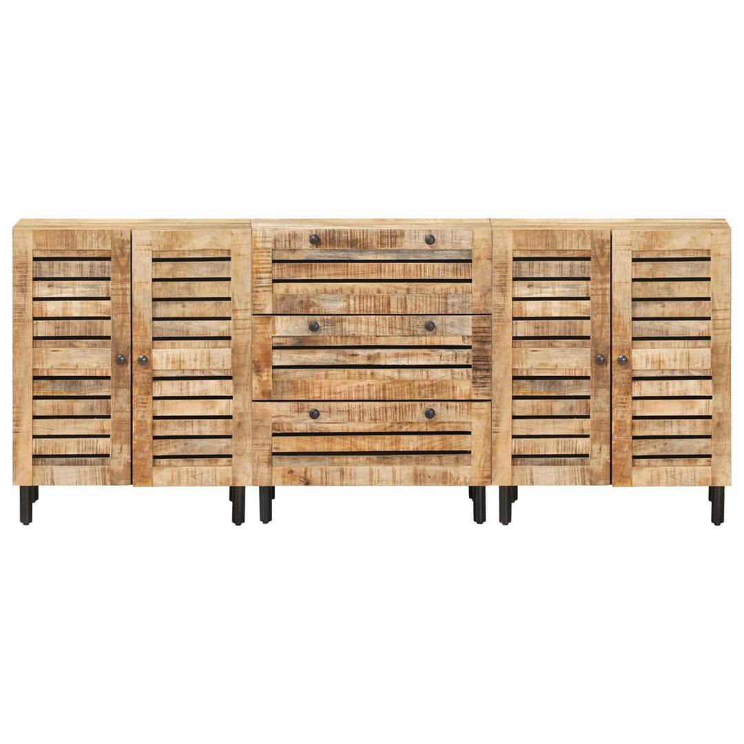 Opbevaringsskabe 3 stk. 180 x 33 x 75 cm Massivt mangotræ