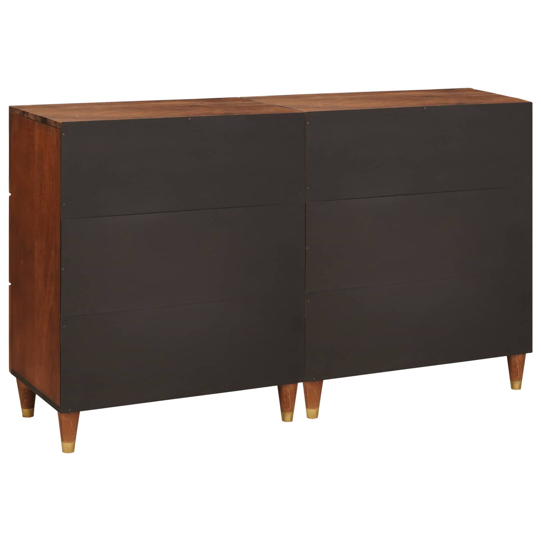 Sidetabel Sæt 2 pcs Brun 60 x 33,5 x 75 cm Massivt mangotræ