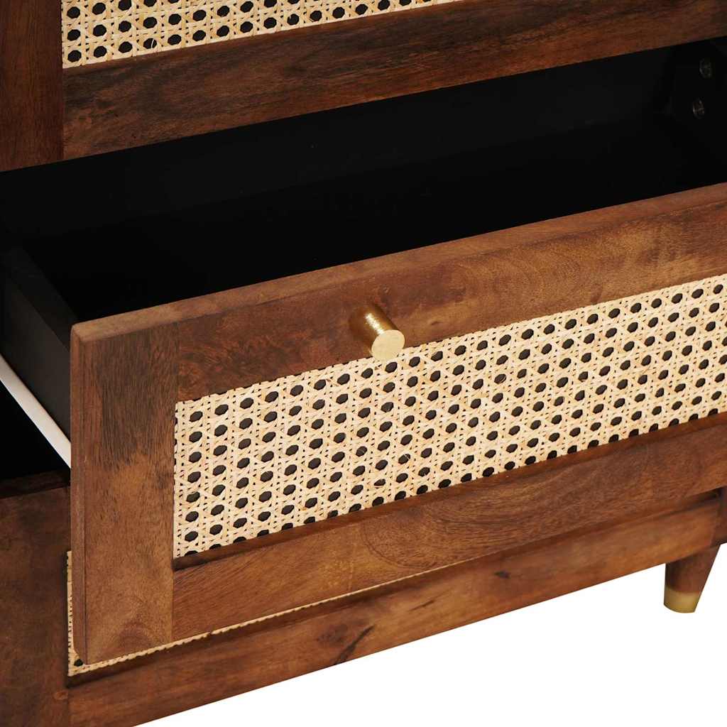 Sidetabel Sæt 3 pcs Brun 180 x 33 x 75 cm Massivt mangotræ