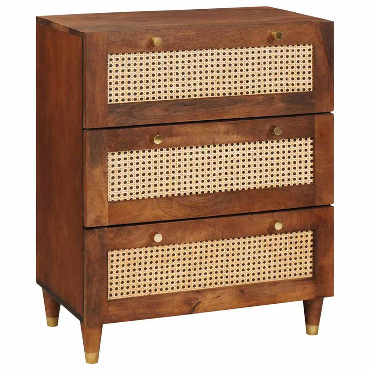 Sidetabel Sæt 3 pcs Brun 180 x 33 x 75 cm Massivt mangotræ