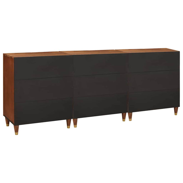 Sidetabel Sæt 3 pcs Brun 180 x 33 x 75 cm Massivt mangotræ