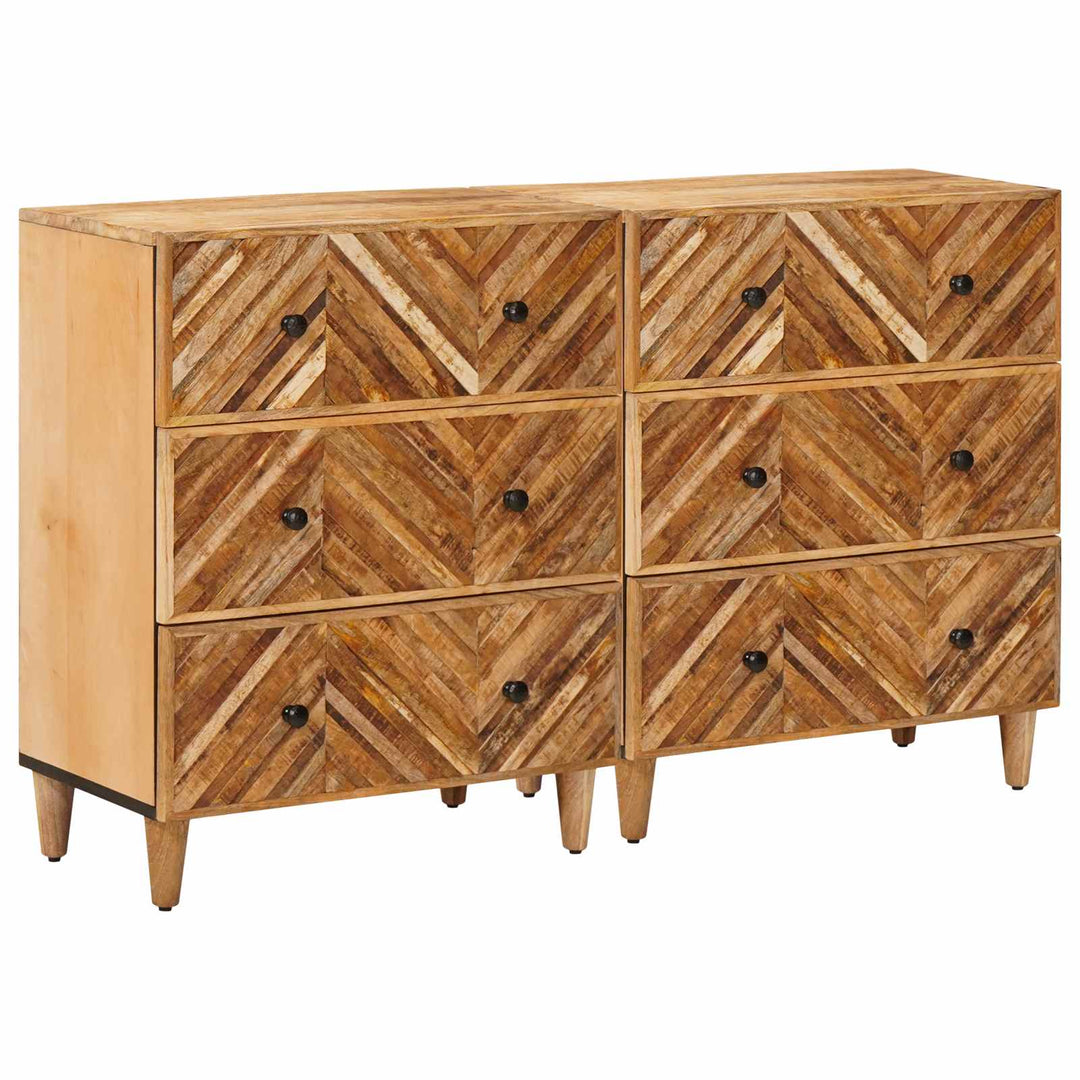 Opbevaringsskabe 2 pcs Brun 60 x 33,5 x 75 cm Massivt mangotræ