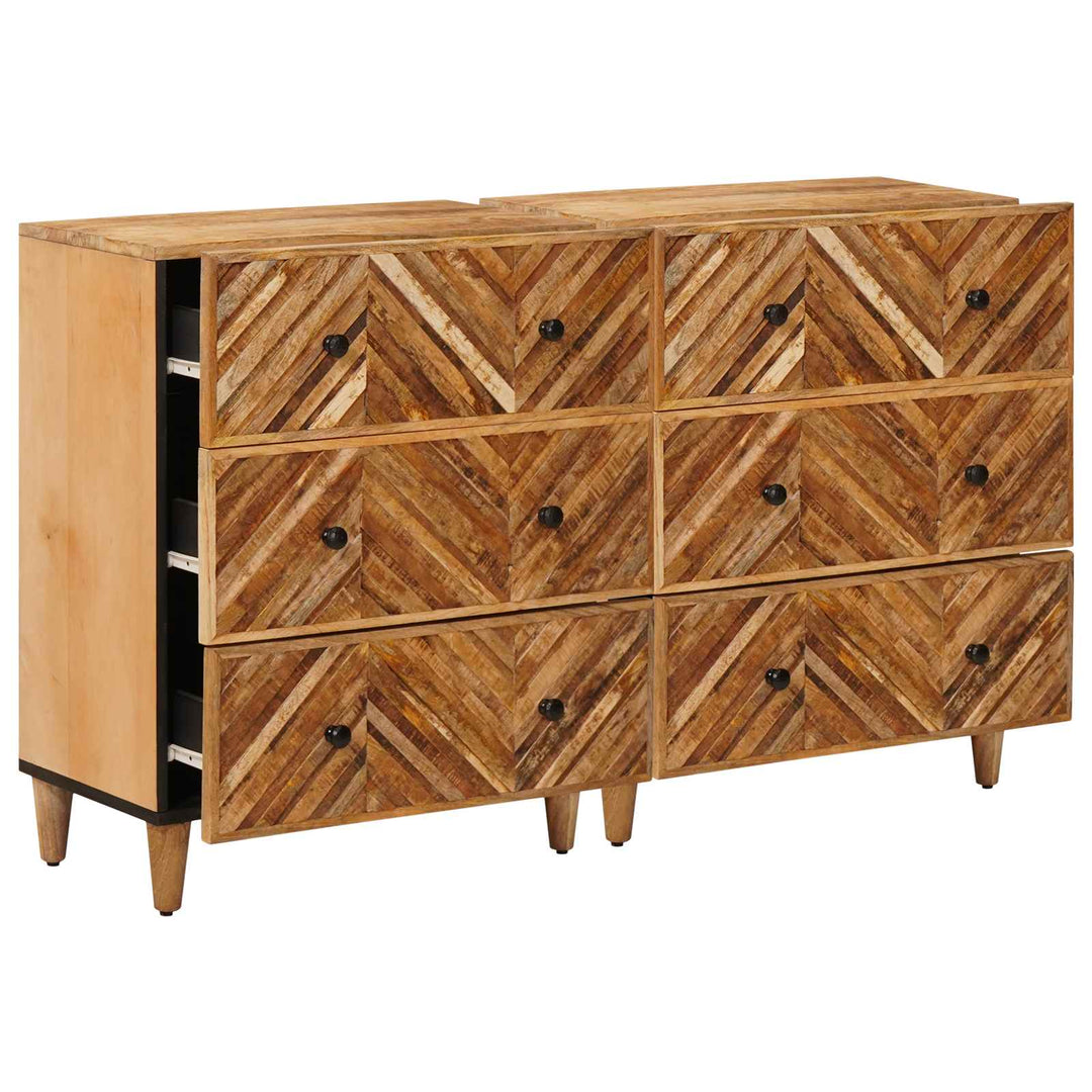 Opbevaringsskabe 2 pcs Brun 60 x 33,5 x 75 cm Massivt mangotræ