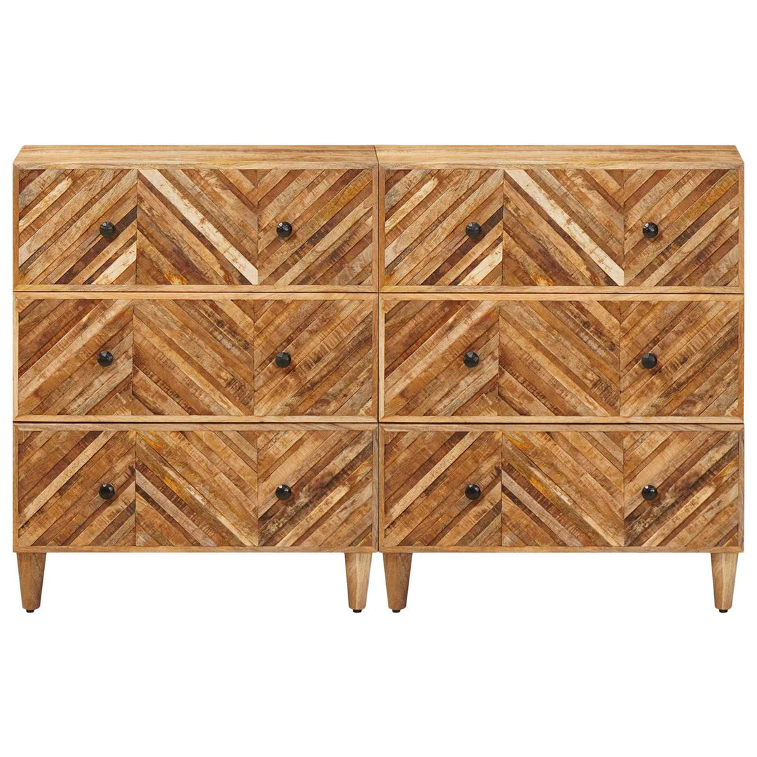 Opbevaringsskabe 2 pcs Brun 60 x 33,5 x 75 cm Massivt mangotræ