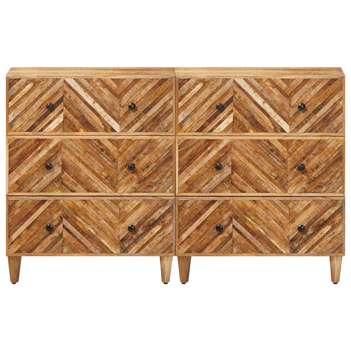 Opbevaringsskabe 2 pcs Brun 60 x 33,5 x 75 cm Massivt mangotræ