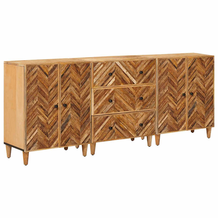 Opbevaringsskabe 3 pcs Brun 60 x 33,5 x 75 cm Massivt mangotræ