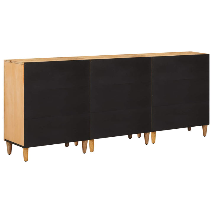 Opbevaringsskabe 3 pcs Brun 60 x 33,5 x 75 cm Massivt mangotræ