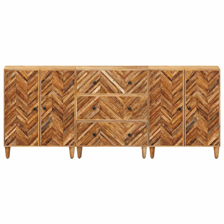 Opbevaringsskabe 3 pcs Brun 60 x 33,5 x 75 cm Massivt mangotræ