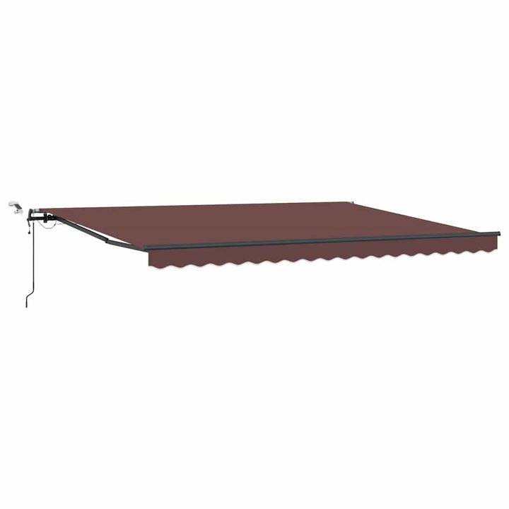 markise med LED-lys 450x300 cm automatisk betjening bordeaux