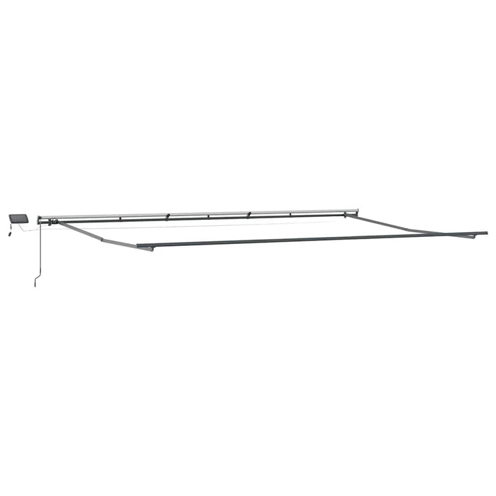 markise med LED-lys 600x300 cm manuel betjening bordeauxfarvet