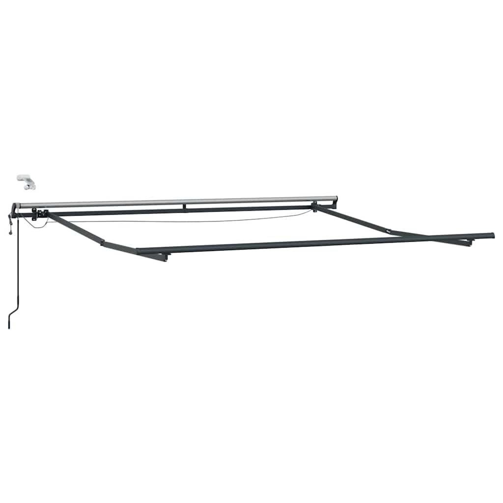 markise med LED-lys 300x250 cm automatisk betjening brun