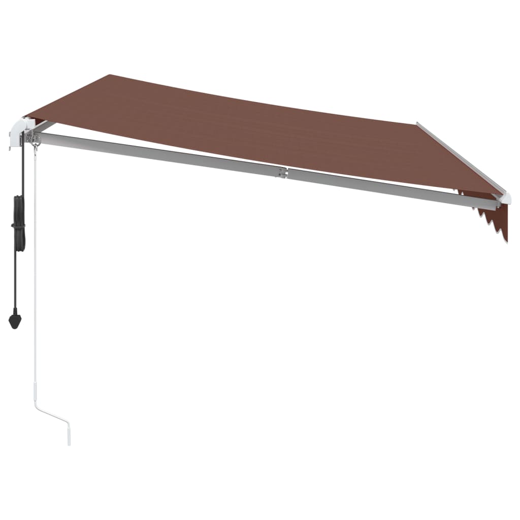 markise 350x250 cm automatisk betjening brun