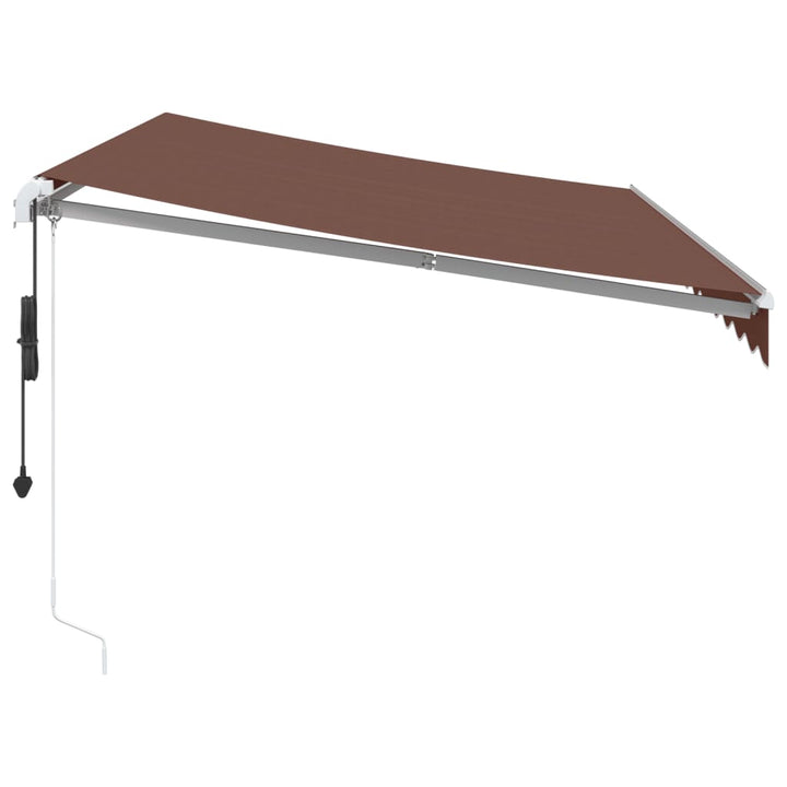 markise 350x250 cm automatisk betjening brun