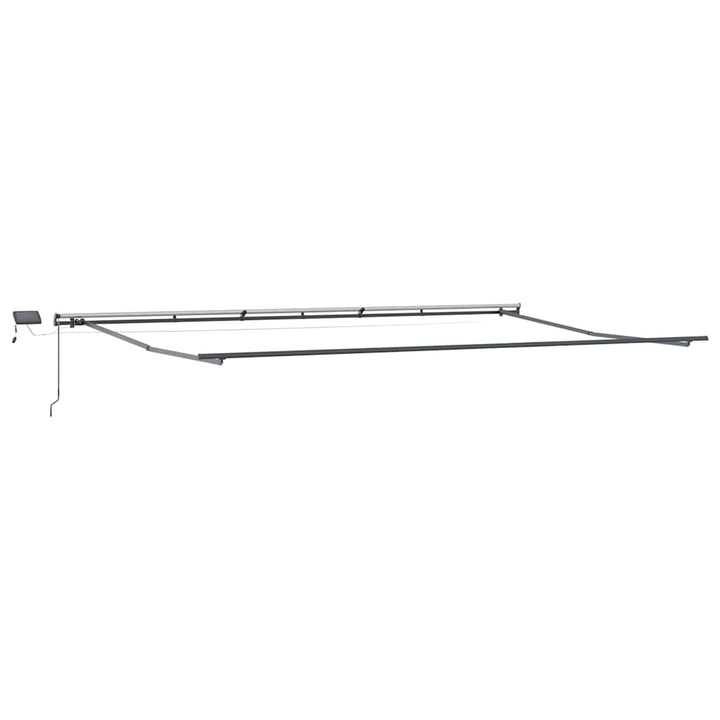 markise med LED-lys 600x300 cm automatisk betjening brun